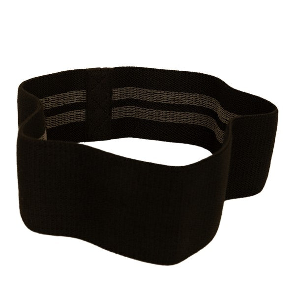 Black hip circle band for exercise, available in Leaton Performance.