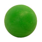 Green massage ball designed for muscle relief and stretching exercises.