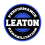 Black and Blue Leaton Performance Logo.