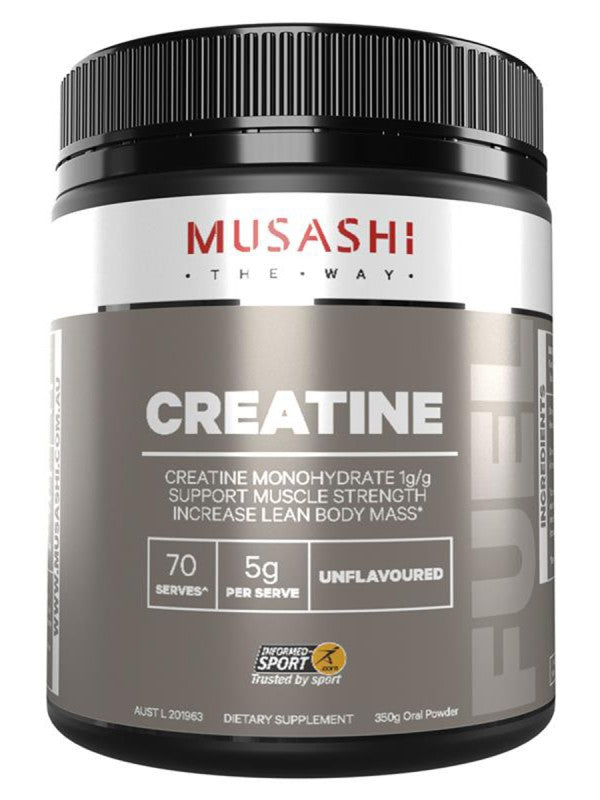 Musashi creatine product available at Leaton Performance. 