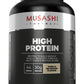 Musashi high protein vanilla milkshake powder available at Leaton Performance.
