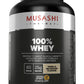 Musashi whey vanilla protein powder at Leaton Performance.
